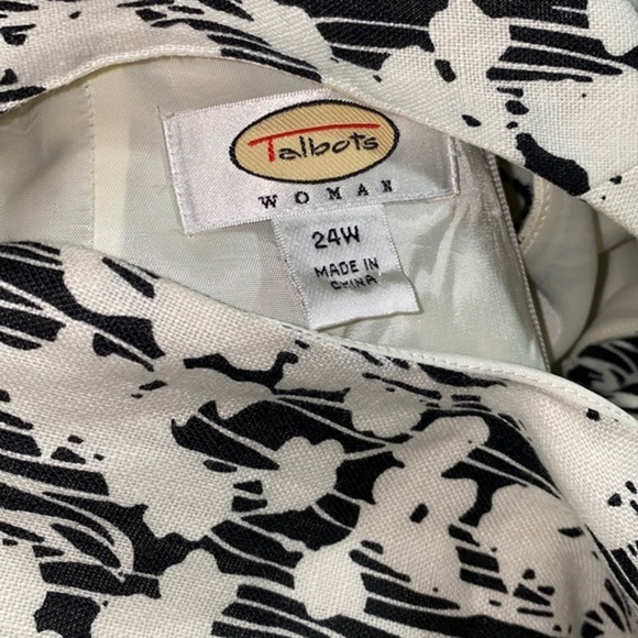 Talbot linen and black dress in plus size 24w - Picture 3 of 4